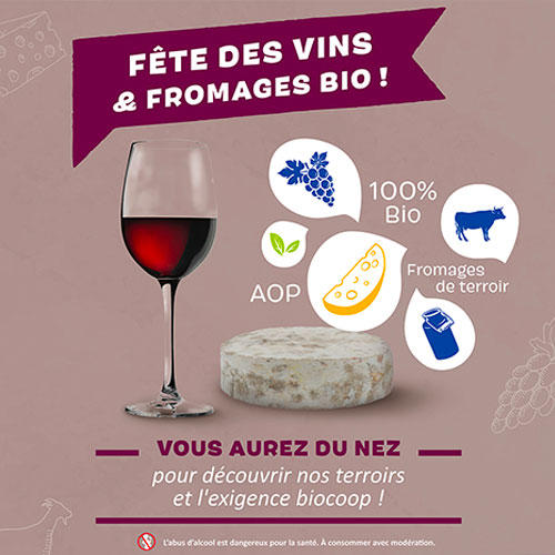 Biocoop le Grenier fête les vins et les fromages bio !