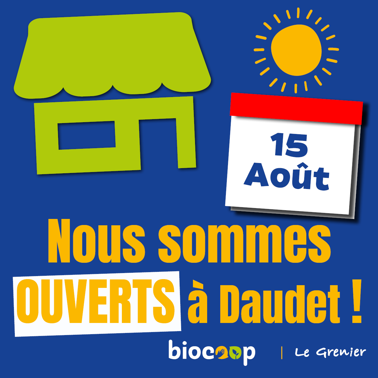 Ouverture exceptionnelle du magasin rue Daudet