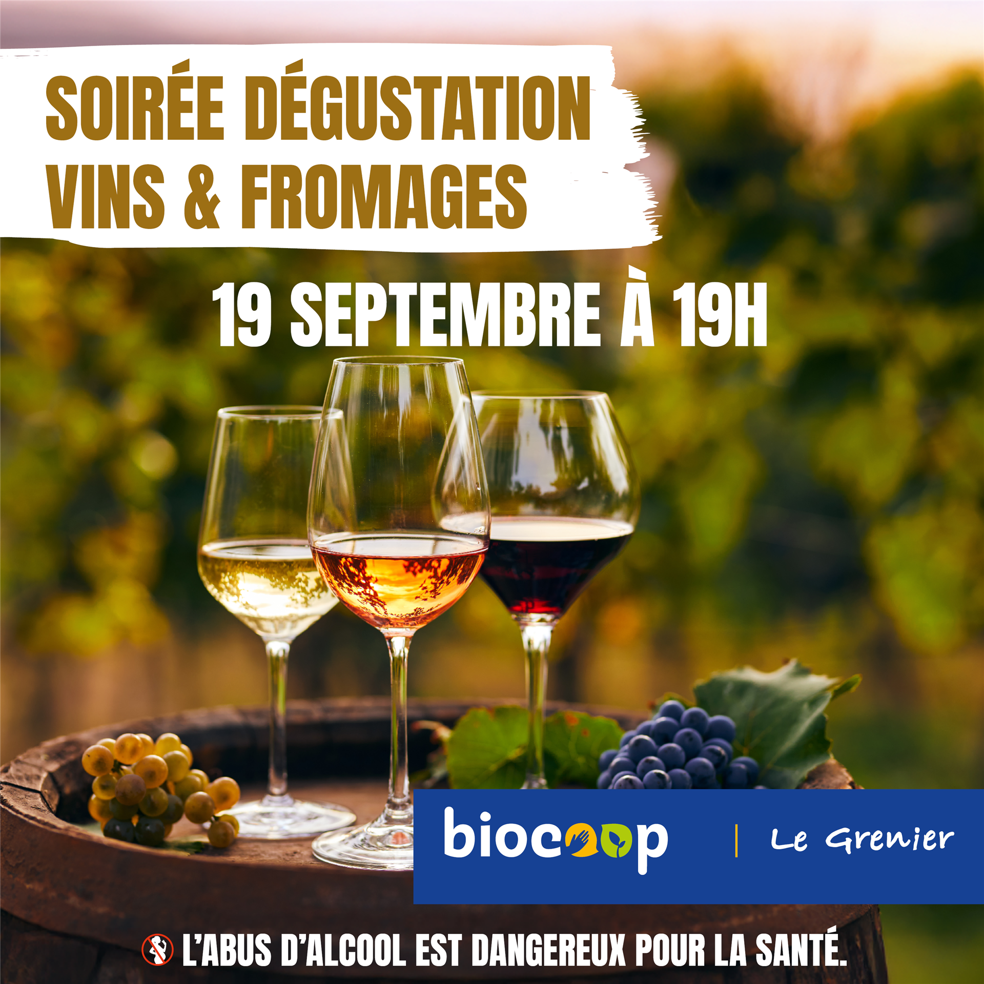 soirée de dégustation vin et fromage biocoop tokoro