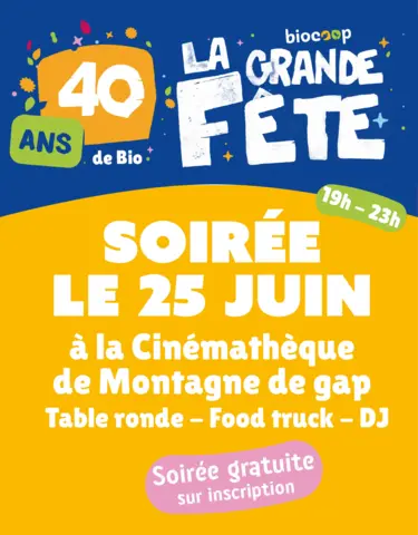 Soirée des 40 ans de Biocoop à la CIM de Gap