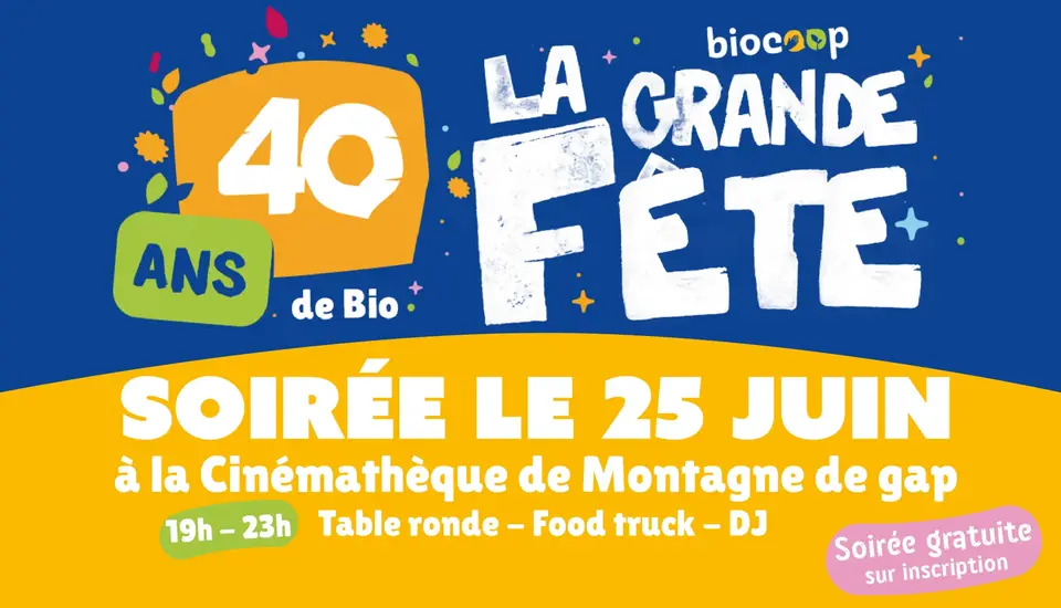 Soirée des 40 ans de Biocoop à la CIM de Gap