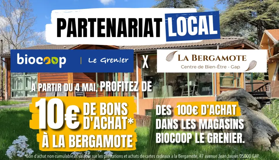 Partenariat commercial la bergamote X Biocoop le Grenier